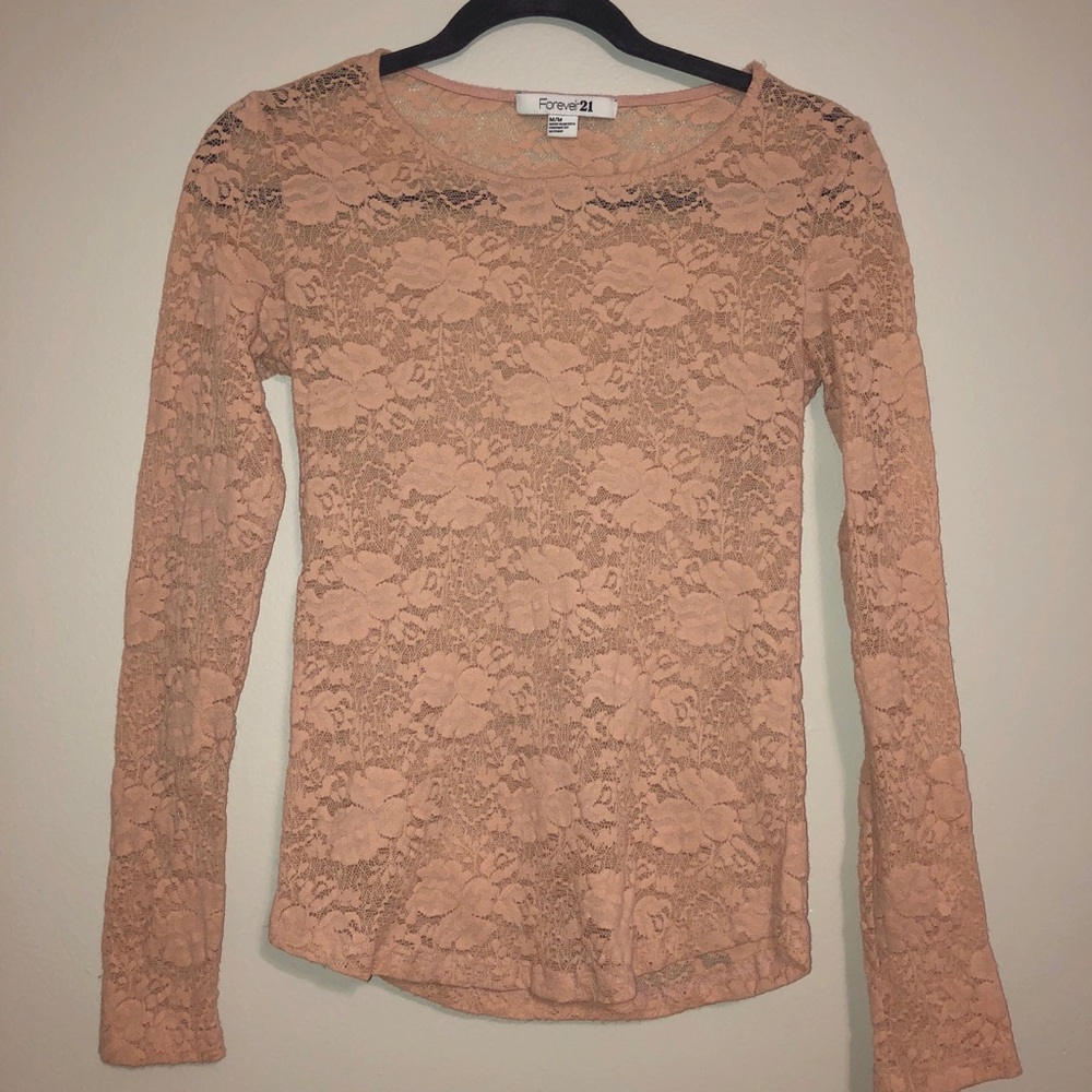 Blush pink long sleeve shirt